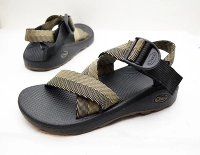 Chaco Mega Z Cloud Wide-Strap Odds Black Comfort Sport Sandals Men's Size US 8 - Image 1 of 4