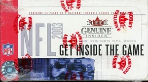2003 FLEER GENUINE INSIDER HOBBY SEALED FOOTBALL BOX 24 PACKS, 5 CARDS PER PACK - Picture 1 of 1