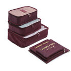 6Pcs Packing Cubes Luggage Storage Organiser Travel Compression Suitcase Bag UK