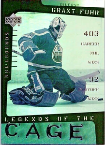 2000-01 Upper Deck "Legends Of The Cage" LC6 Grant Fuhr Edmonton Oilers - Picture 1 of 2