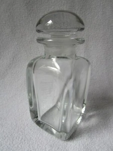 Hermes Paris Bleikristall Glasflasche Flacon mit Schliffstopfen klar 14cm hoch - Bild 1 von 10