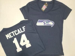 21116 Womens Apparel SEATTLE SEAHAWKS "Eligible Receiver" V-Neck Shirt NAVY New - Picture 1 of 20