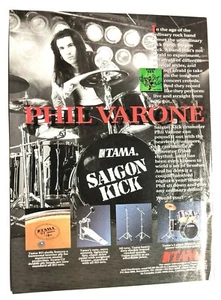 SAIGON KICK / PHIL VARONE / 1993 TAMA DRUMS MAGAZINE PRINT ADVERTISEMENT - Imagen 1 de 1
