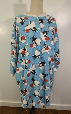 Looney Tunes Vintage Nightgown Sylvester Tweety Bird Large - Image 1 of 4