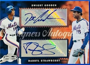 2006 Topps Co-Signers Dual Autograph Auto Dwight Gooden & Darryl Strawberry Mets - Picture 1 of 3