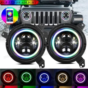LED Halo Headlights Combo for Jeep Wrangler JL JLU Gladiator 2018 2019 2020 2021 - Bild 1 von 17