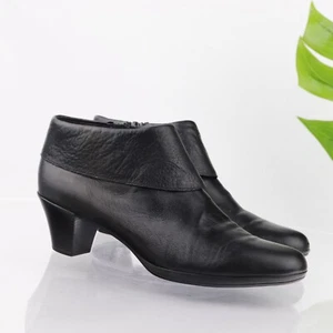 Munro Womens Grace Boot Size 10.5 N Black Leather Bootie Block Heel Comfy Chic - Picture 1 of 15