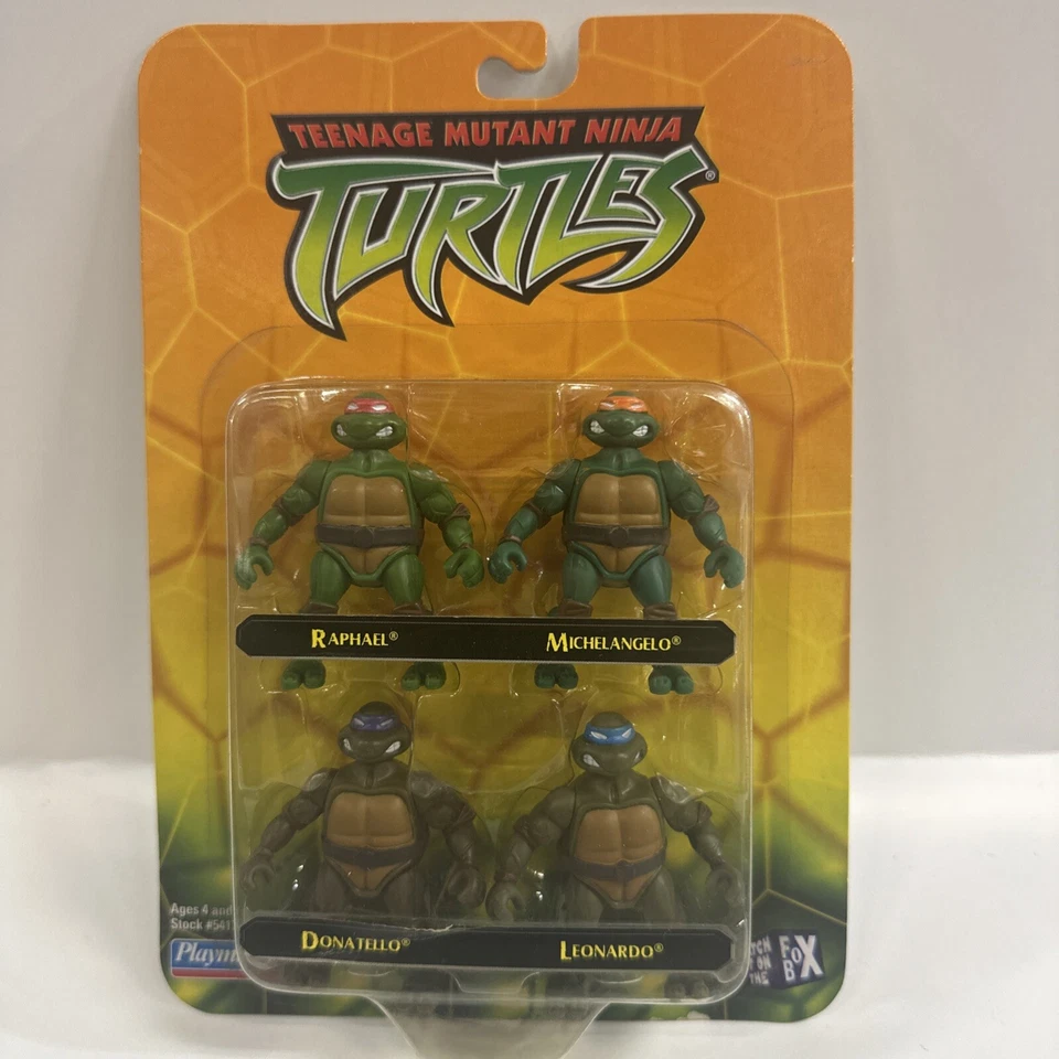RARE Four Teenage Mutant Ninja Turtles Playmates 2002 R35t2