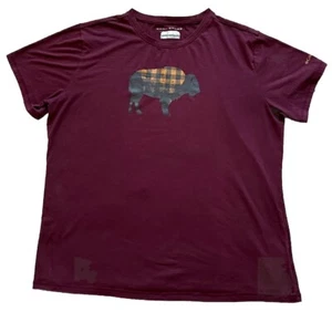 Womens XL Columbia Omni Shade Buffalo Plaid Maroon Orange Shirt - Picture 1 of 12