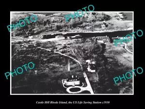 OLD LARGE HISTORIC PHOTO OF CASTLE HILL RHODE ISLAND US LIFE SAVING STATION 1930 - Picture 1 of 1