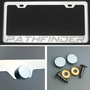 Pathfinder Grabado con Láser Acero Inoxidable Marco Tapa de Tornillo Cromado - Imagen 1 de 12