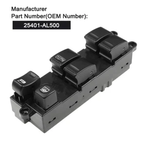 Interruptor maestro de ventana eléctrica RHD para Nissan Navara D22 Skyline X-Trail 25401-AL50 - Imagen 1 de 7