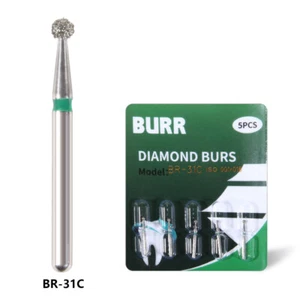 50 DENTAL FRESE DIAMANTATE PER TURBINA DENTISTA ODONTOTECNICO FG1.6mm BR-31C - Bild 1 von 12