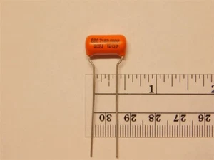 10 SBE / CDE 715P33256JD3 .0033uF 600V 5% Polypropylene Orange Drop Capacitors - Picture 1 of 1