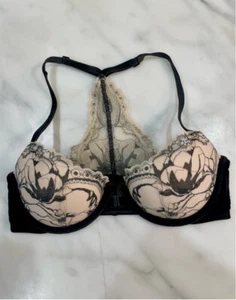 Sexy sujetador push up de encaje Calvin Klein 32B cierre frontal acolchado espalda deportiva - Imagen 1 de 5