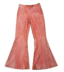 Valentino coral suede flare pants sz 6 - Picture 1 of 12