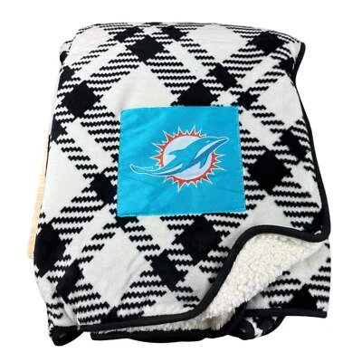 Manta Sherpa Super Suave NFL Miami Dolphins 60x70 Foto 1 de 4