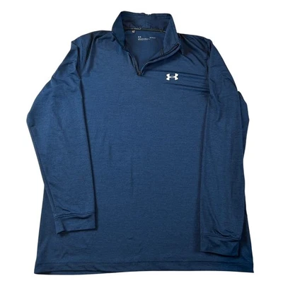 Under Armour Golf Manga Larga 1/4 Cremallera Pullover Para Hombres LG Camisa Azul Marino Foto 1 de 4
