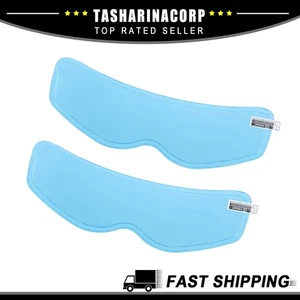 Universal Piece of 2 8.86"x2.56" Rain Proof Film for Motorcycle Helmet Sticker - Bild 1 von 7
