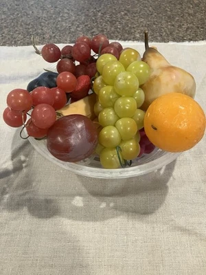 Lote de 11 bonitas piezas realistas vintage de frutas de plástico sintético falso Foto 1 de 4