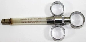 c.1940's~1950's Yale B-D Lok-Control 3 Ring Syringe Becton Dickinson & Co. - Picture 1 of 5