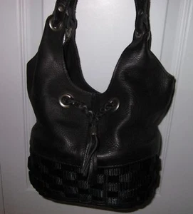Cartera de cuero y cesta tejida Longaberger *must afilado C* - Imagen 1 de 5
