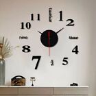 3D Mute Wall Watches Stickers Frameless Wall Sticker Clock  Living Room