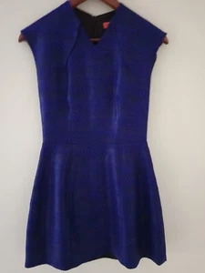 Manning Cartell 8 Blue/Black Fit & Flare Dress - Picture 1 of 5