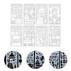 12 Pcs DIY Drawing Template for Valentine's Day Molds Home Set