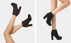 Neu ohne Etikett Dream Pairs 9 Stomp Plateau Bootie Stiefelette schwarz 125914 - Bild 1 von 4