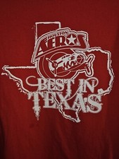 Houston Aeros IHL AHL Older Style Defunct Team Xl Mens Red Graphic Logo Tshirt