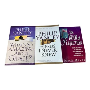 Philip Yancey & Joyce Meyer 3 Book Bundle - Grace, Jesus, Rejection - Picture 1 of 8