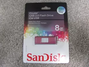 BRAND NEW SANDISK CRUZER 8GB USB 2.0 FLASH DRIVE PINK (SDCZ36M-008G-A11P) - Picture 1 of 2