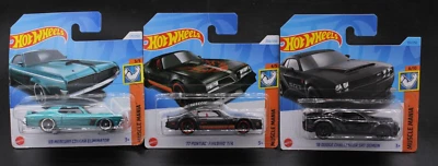 Hot Wheels Muscle Mania Collection Mercury + Pontiac Firebird + Dodge Challenger - Immagine 1 di 2