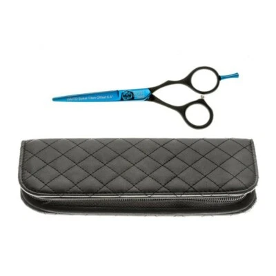 HAIRTOOLS HAITO SUKAI TITAN OFFSET 5,5" SCHERE Metallic Blau Schere KOSTENLOSER VERSAND
