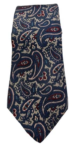 Strathmore Blue Paisley Neck Tie 100% Silk From Italy Made In USA - Picture 1 of 4