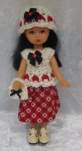 Made to fit 8" Slim GINNY #05 Top, Hat, Skirt & Purse, Handmade doll clothes - Imagen 1 de 3