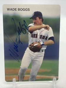1986 Scott Cunningham Wade Boggs Scarce On-Card Auto