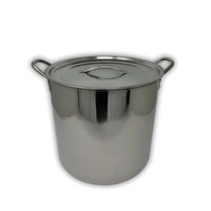 Stock Pot Large Stainless Steel Stock Pot Brew Boiling Stew Soup Cooking Pot - Picture 1 of 16