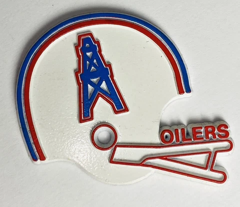 HOUSTON OILERS Vintage NFL RUBBER Football FRIDGE MAGNET Standings Board texans Cover