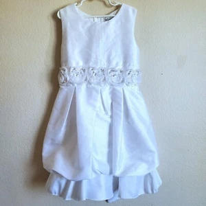 She's the One Flower Girl Dress Girl Size 10 White Wedding Party First Communion - Picture 1 of 2