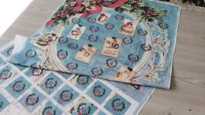 Victorian Postcards Christmas Advent Calendar DIY fabric panel Cotton Fabric - Picture 1 of 8