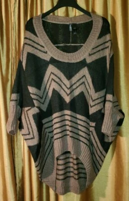 Suéter de punto Bisou Bisou marrón y negro (talla pequeña)  Foto 1 de 4