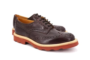 NUEVO CON CAJA | TRICKERS NASTER MC UK 6.5 US 7.5 PUNTA DE ALA CUERO MARRÓN DERBY - Imagen 1 de 13