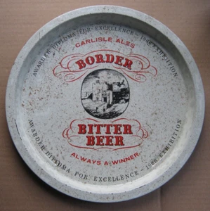 Vintage circa 1966 Carlisle Ales Border Bitter Beer pub tray original - Picture 1 of 4