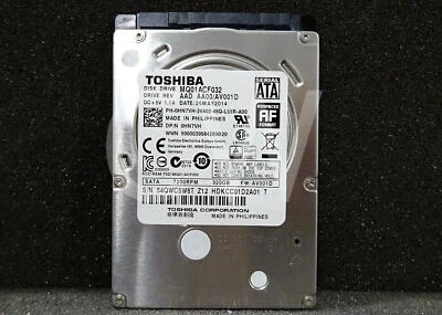 MQ01ACF032 Toshiba 0HN7VH 320GB 7.2K RPM 6Gb/s 2.5" SATA LAPTOP Hard Drive - Image 1 of 2