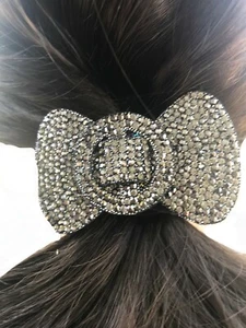 Nuevo Scrunchie cola de caballo con lazo de cristal transparente - Imagen 1 de 1