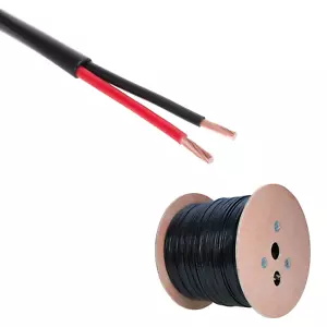 14/2 In-Wand Outdoor Begraben UV CL2 Lautsprecher Kabel 14 AWG Stärke Kabel schwarz 500 Fuß - Bild 1 von 5