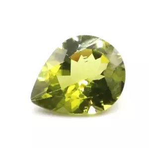 Piedra preciosa de peridoto natural de 4,00 quilates corte pera para joyería 12x10 mm - Imagen 1 de 6