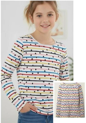MINI BODEN Girls Top Spotty Pure Cotton Long Sleeve Pudsy Children In Need Day